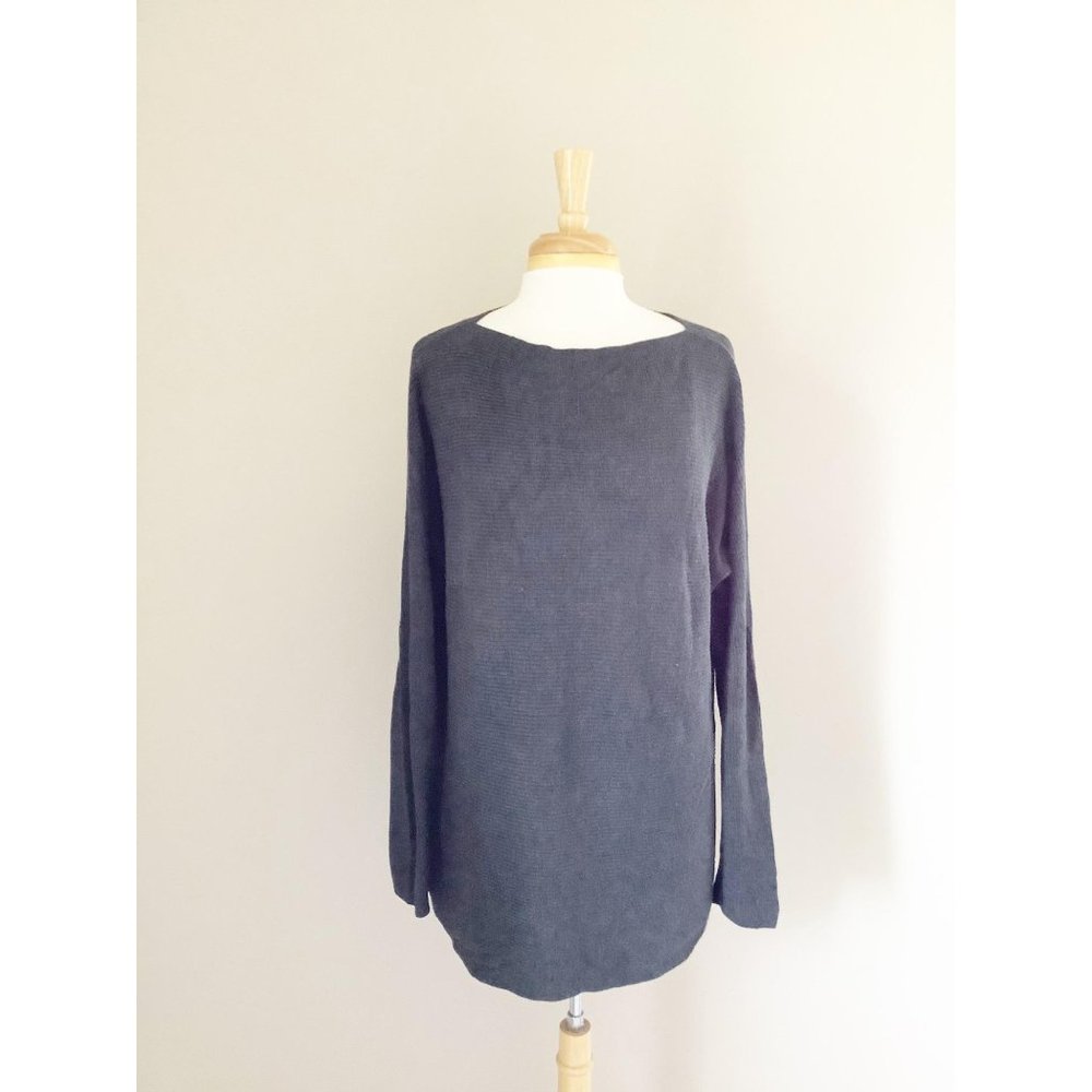 Tommy Bahama Gray Knit Boat Neck Tunic Sweater L